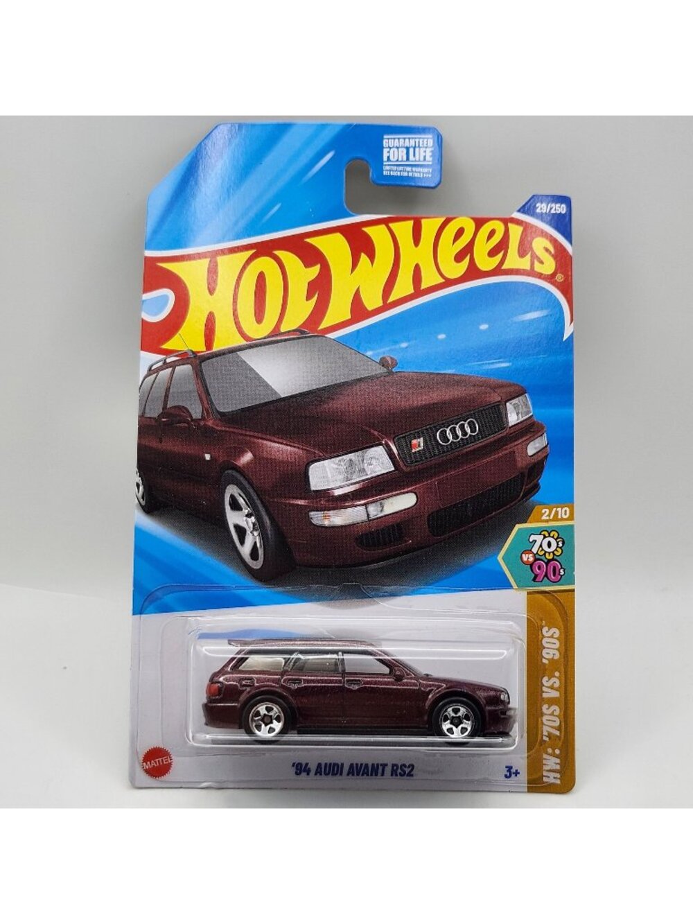 94 Hot Wheels Audi Avant RS2 Maroon 2024 HW 70s Vs 90s 2/10 29/250